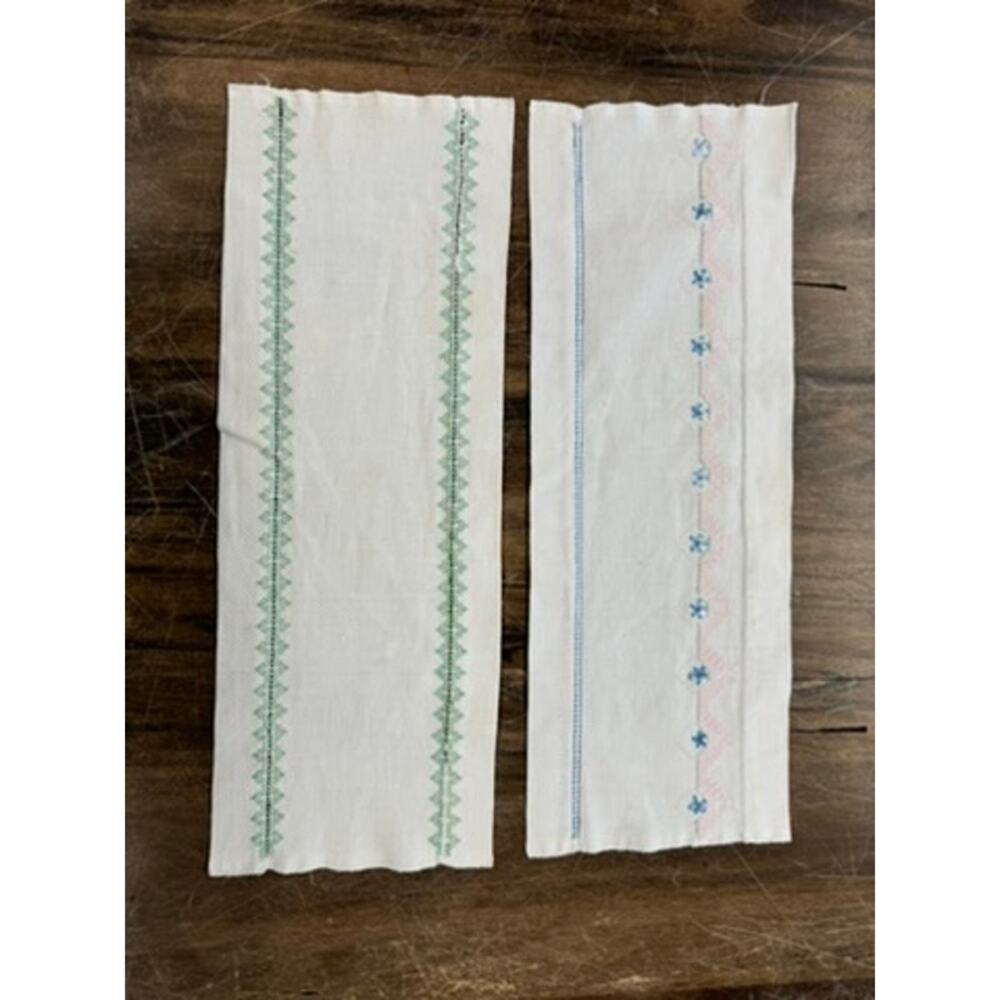 2 Vintage Embroidered‎ Cloths ,